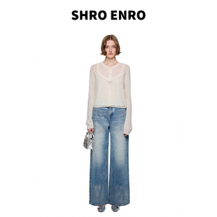 高级真两件吊带背心毛针织开衫 SHRO 新款 2025年秋季 两件套 ENRO