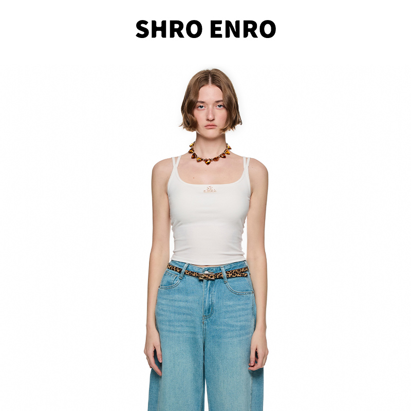 SHROENRO后背立体蝴蝶结吊带背心
