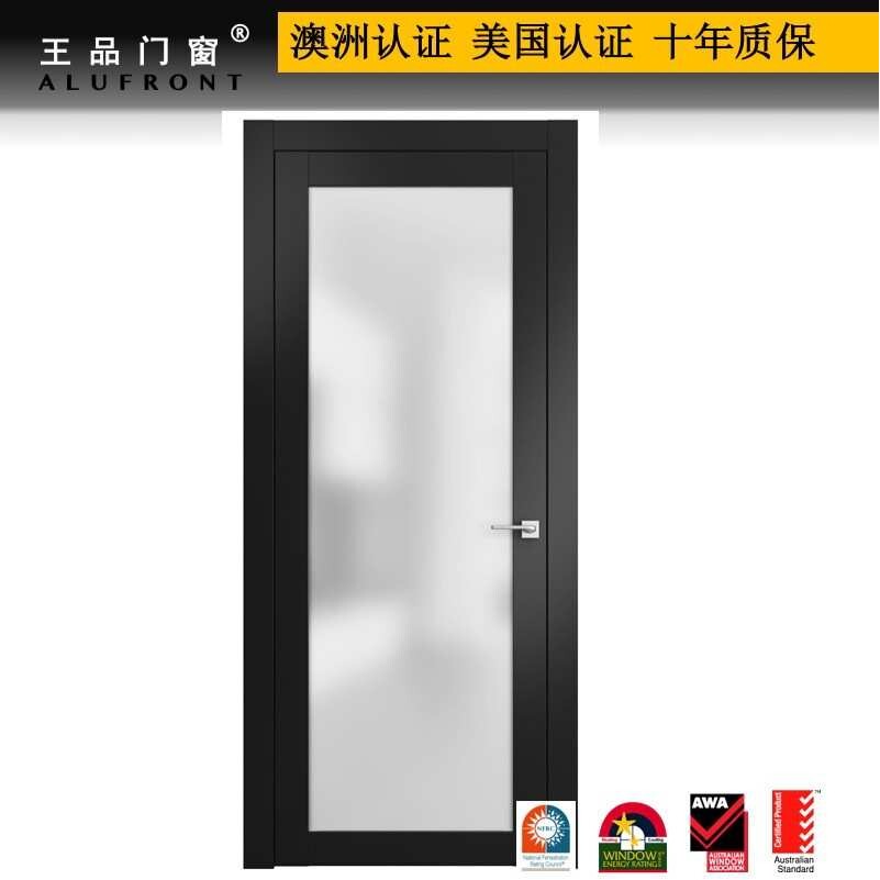王品门窗 阳台防盗 铝木生态门平开  中空钢化玻璃 别墅门窗