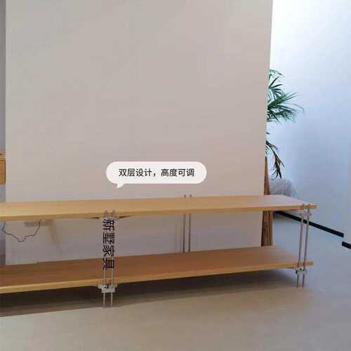 落地式置物架桦木多层板收纳架子家用光轴书架客厅电视柜展示货架
