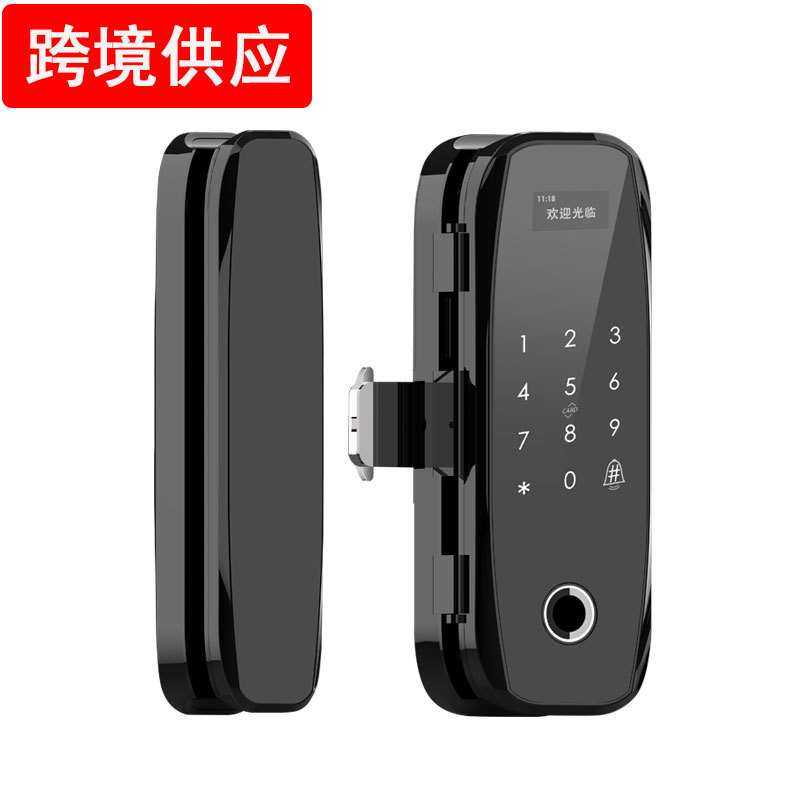 工厂直销 免开孔布线单双开玻璃门指纹锁窄铝边框办公室玻璃锁,机械设备,其他机械设备,淘宝优惠券,粉丝福利购,淘宝优惠卷