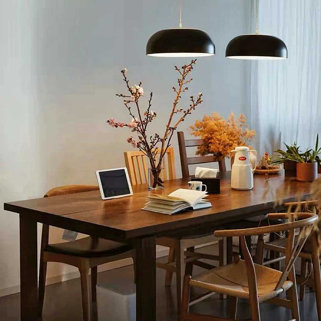 北欧全实木家用套房餐桌长方形家用客厅长桌工作台新西兰松木桌子