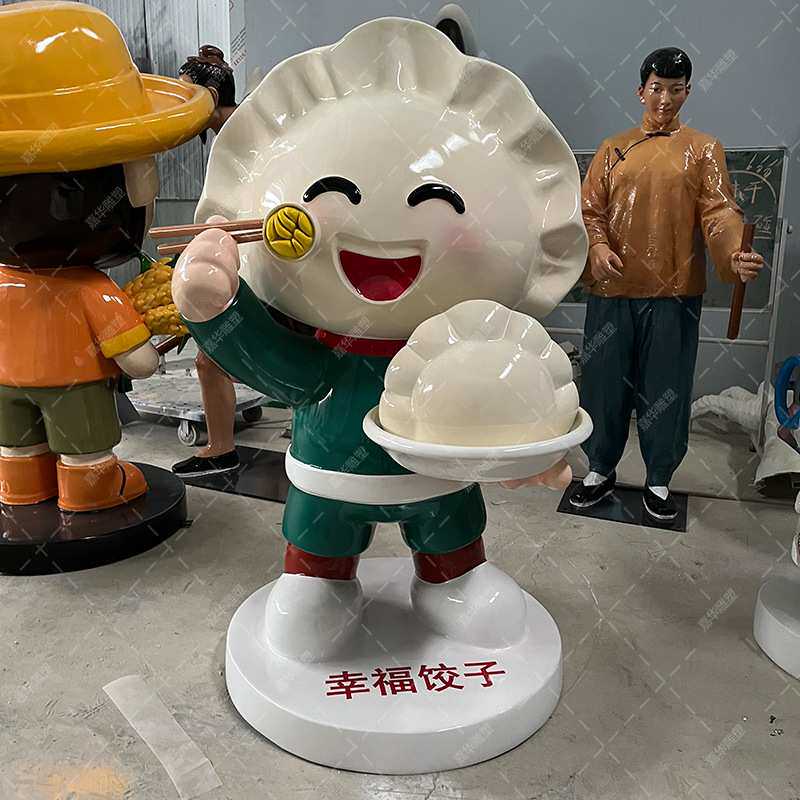 玻璃钢雕塑定制店门口迎宾ip形象吉祥物大型立体卡通公仔落地摆件