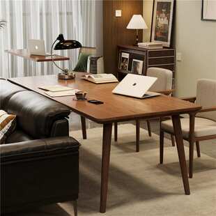 严选全实木客厅大长书桌靠沙发后办公桌意式极简电脑桌家用工作台