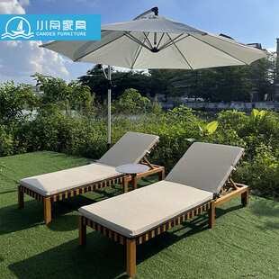 小舟户外家具庭院泳池酒店民宿休闲躺床海边度假村防水防晒沙滩椅