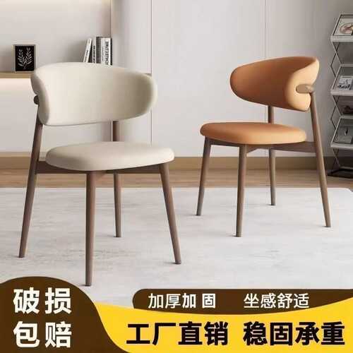 网红餐椅家用现代简约椅子轻奢北欧餐厅酒店意式靠背铁艺桌椅
