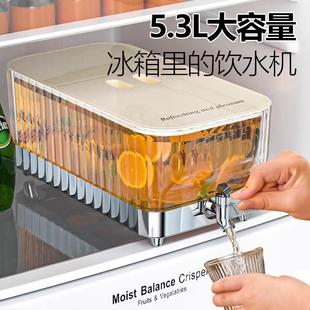 冰箱冷水壶饮料桶带龙头耐高温家用冷泡壶凉水可乐水果茶桶大容量