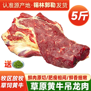 5斤吊龙牛肉新鲜内蒙古锡盟黄牛肉现杀原切外脊 潮汕牛肉火锅食材