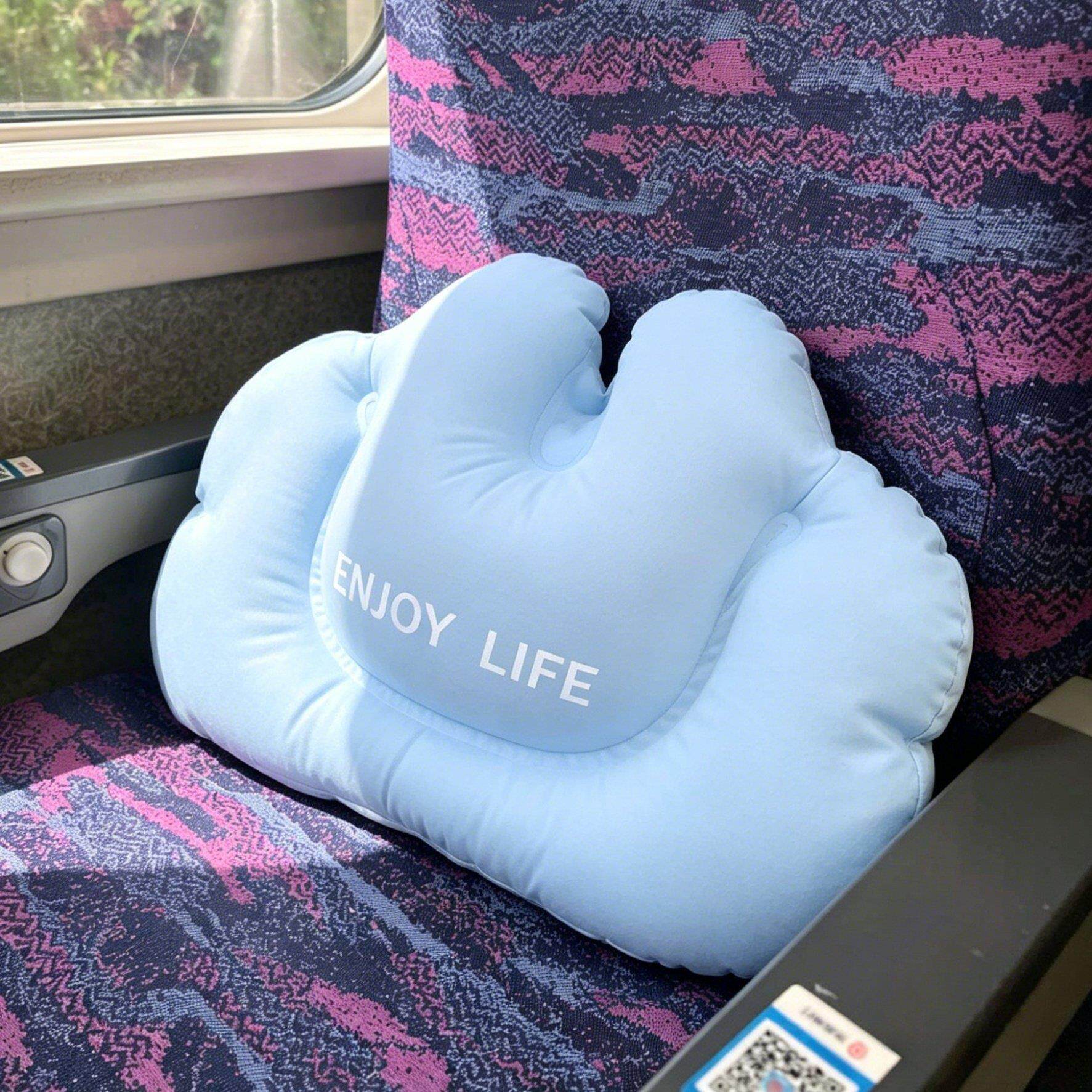 旅行搭子！充气枕头腰垫飞机高铁睡觉神器成人儿童颈枕腰靠便携