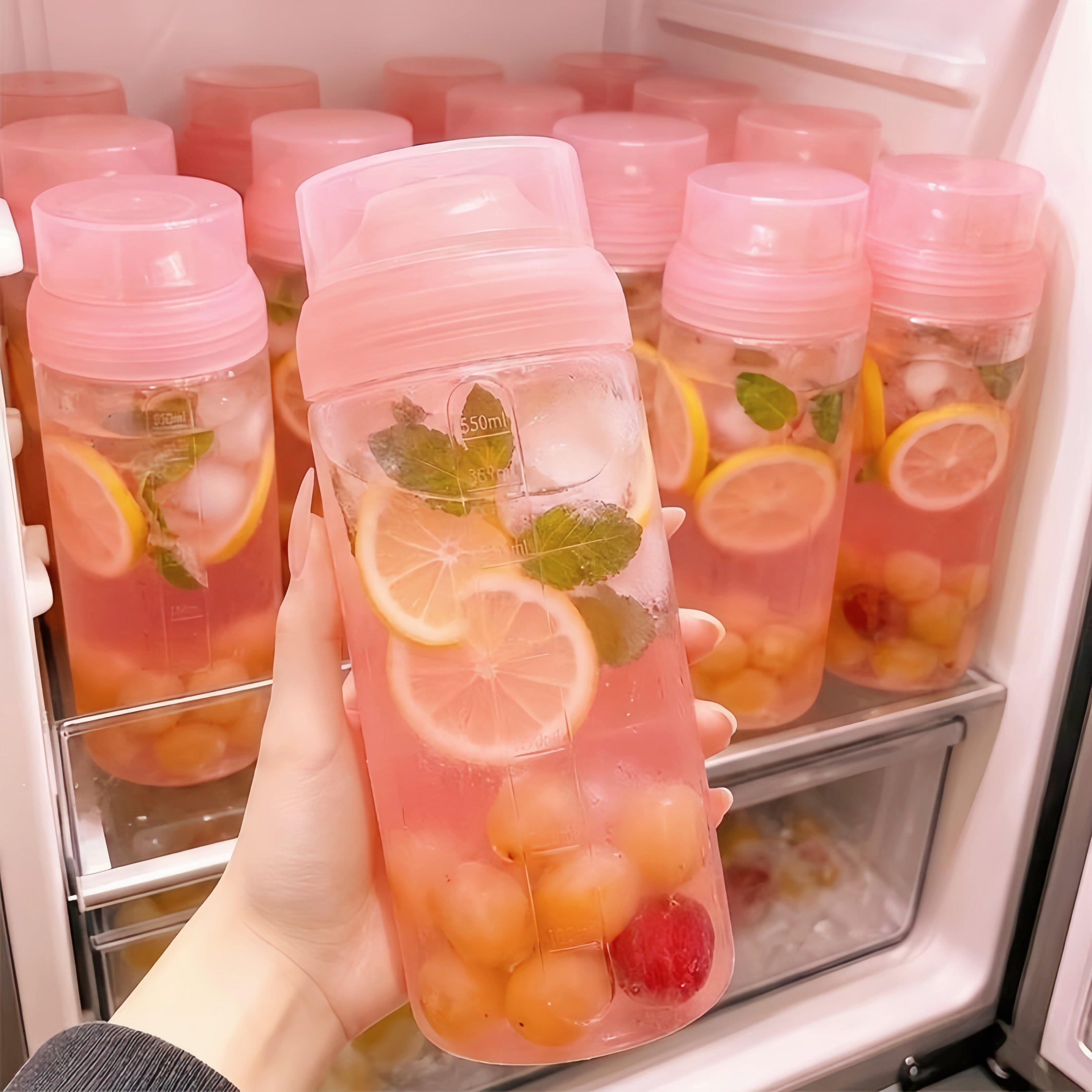 冷水壶透明冷水杯家用食品级大容量密封盖子日本进口可携式创意杯