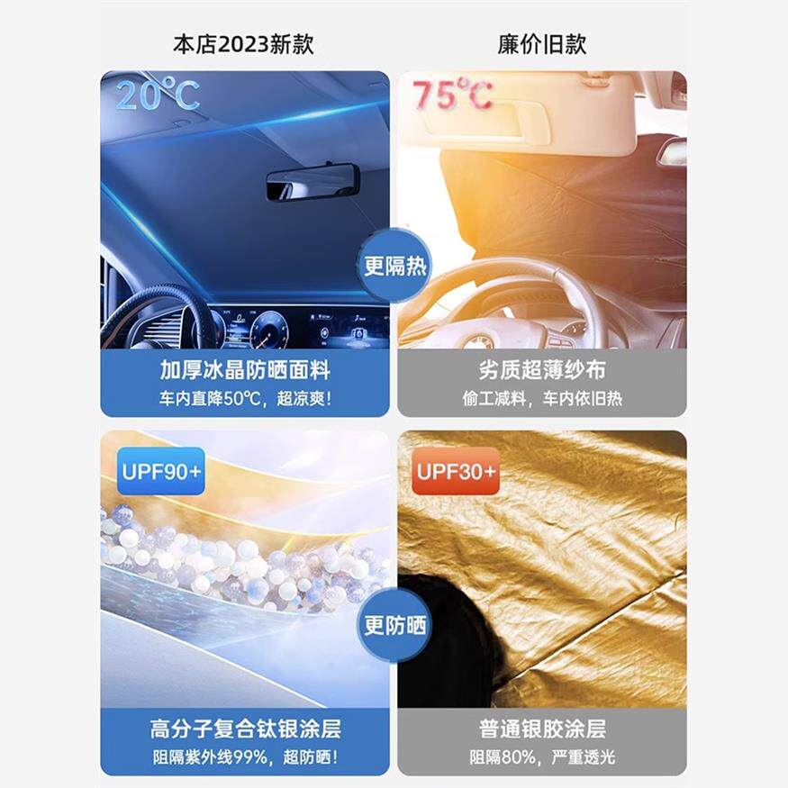 汽车遮阳挡防晒隔热遮阳帘车内车窗遮光帘前档光板停车神器遮阳伞