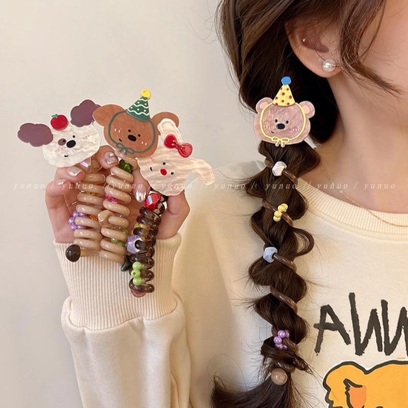 可爱卡通电话线发圈头绳