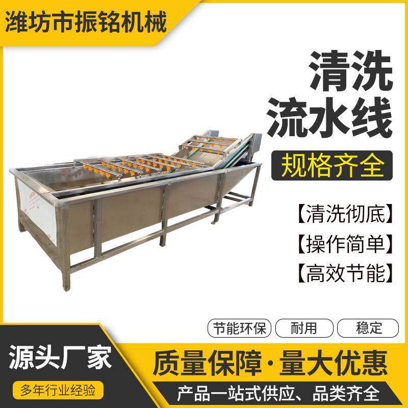 果蔬清洗机橙子橘子清洗设备包装袋清洗机叶类根茎类气泡清洗机