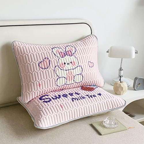 乳胶凉席枕套一对家用冰丝枕头套成人男单人枕芯内胆套48cmx74cm