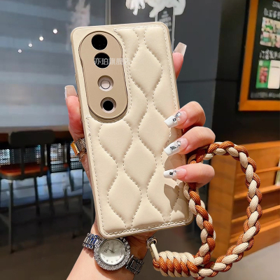 小香风立体波浪纹适用vivos30手机壳vivos20保护套手提绳S19皮质s18pro新款s17镜头全包16防摔外壳高级感女款