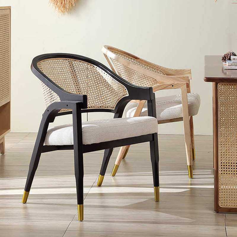 北欧复古餐椅实木藤编椅子家用餐厅咖啡软包扶手椅仙君洽谈藤椅,金属材料及制品,其他金属制品,淘宝优惠券,粉丝福利购,淘宝优惠卷