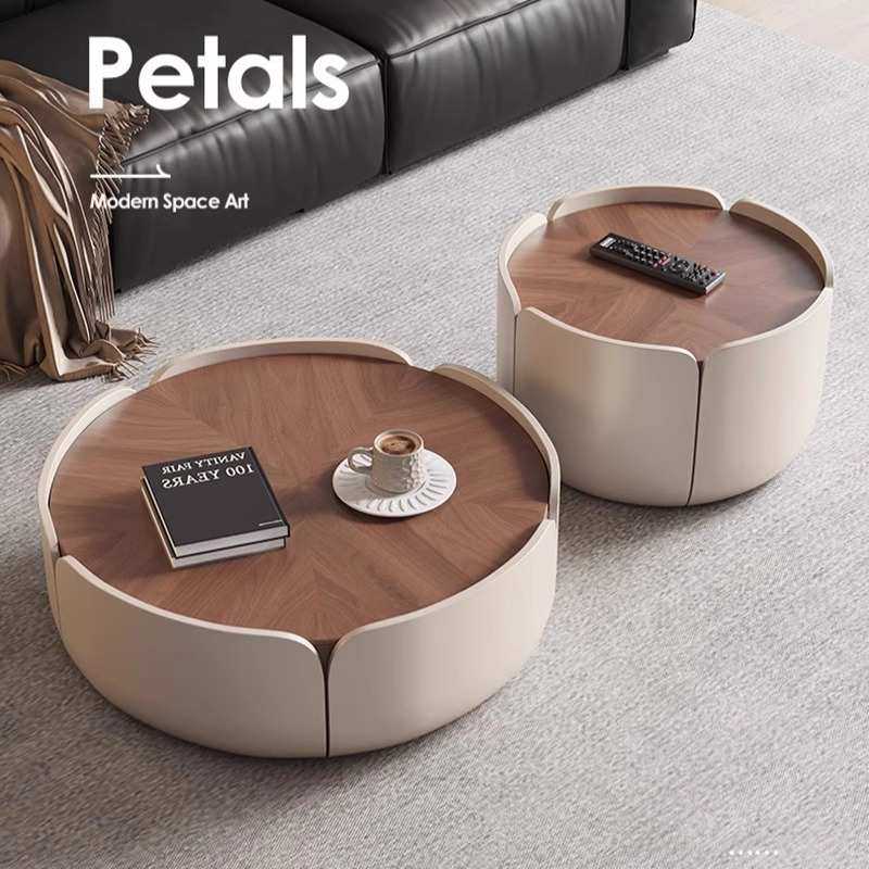 意式极简胡桃木圆形茶几客厅家用网红轻奢现代实木茶几边几组合,金属材料及制品,其他金属制品,淘宝优惠券,粉丝福利购,淘宝优惠卷