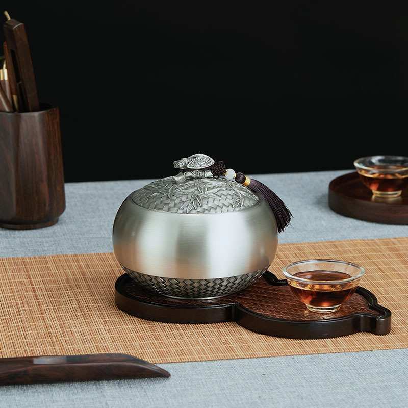 荣盛达新品禅韵锡罐锡制茶叶罐茶仓茶储密封防潮保鲜
