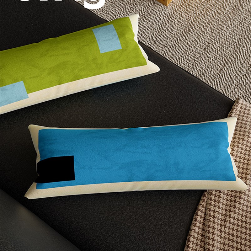 好的,青苔水平留下痕迹q长枕头客厅沙发多功能大气枕套腰枕头小睡