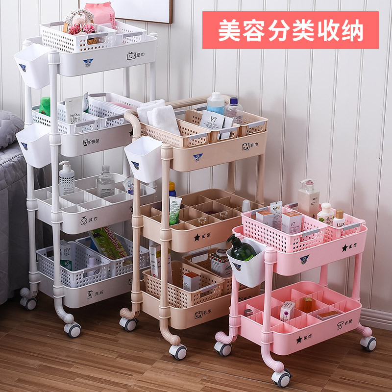 高档白色美容院小推车 皮肤管理小气泡仪器移动置物架Y带抽屉 包