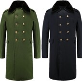 军迷棉大衣东北棉袄服黄绿大衣男女D冬季 棉花保安风衣防 加厚长款