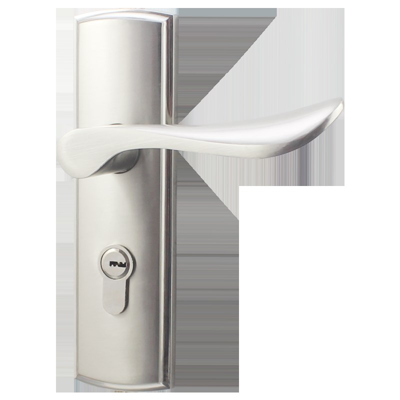 孔距140单舌门锁小50单舌静A音铜岔口防插卡卧室木门单舌锁把手锁