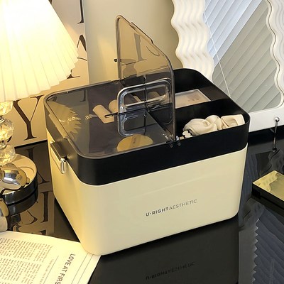 美甲收纳盒工具箱大容量外出手提专业美睫甲油P胶化妆品桌面收纳