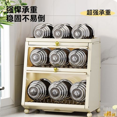 碗柜家用厨房餐具收纳台面碗盘碗碟收F纳架多功能碗筷置物架沥水