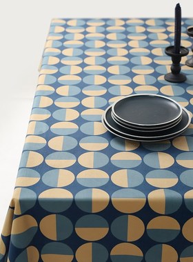 轻奢餐桌布202j4新款高级感防污桌布艺茶几布家用盖布长方形耐脏