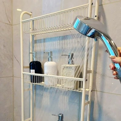 浴室置物a架免打孔落地卫生间洗浴专用的架子夹缝多层卫浴收纳架