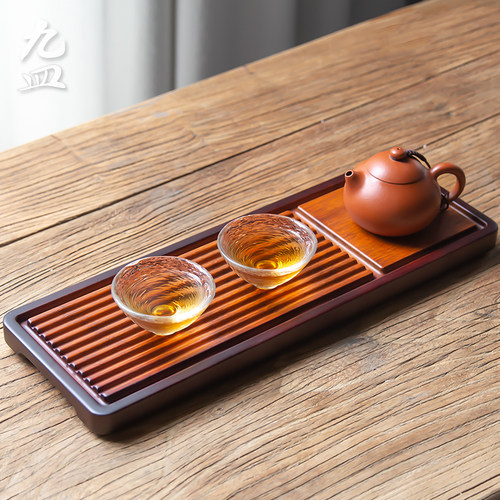 九皿重竹茶盘竹制功夫q茶具小号家用简约竹干泡茶台日式办公泡茶