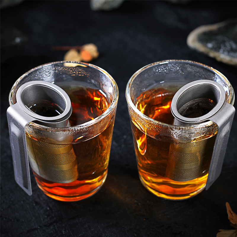 纯钛茶漏茶滤网便携茶漏器茶隔百搭家用旅行便携钛合X金茶叶过滤