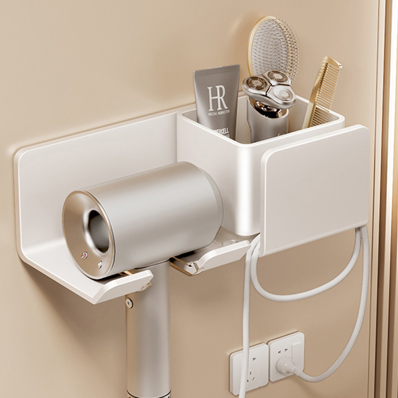 吹风机托b架置物架壁挂式免打孔卫生间电吹风支架浴室风筒收纳挂