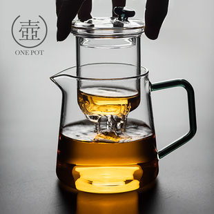 玻璃茶壶过滤泡茶壶家用耐高温z耐热透明茶水分离泡茶器花茶具套