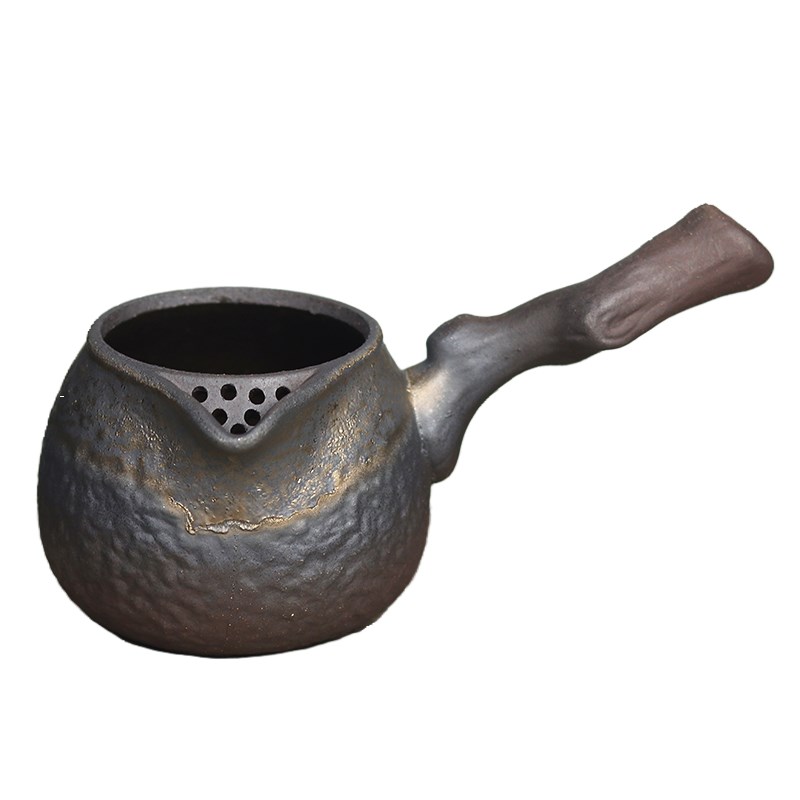 干烧侧把公道杯粗陶分茶器大容量陶瓷茶海可明火S加热烧水壶煮茶