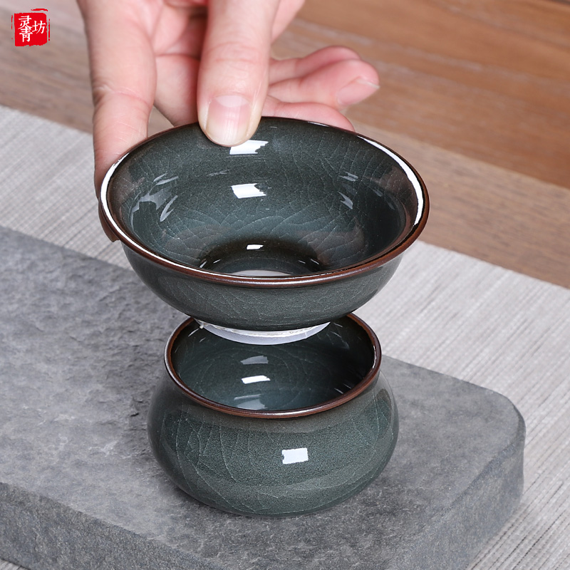 青瓷茶漏泡茶神器滤o茶器茶叶过滤网创意陶瓷茶隔隔离茶滤茶具配
