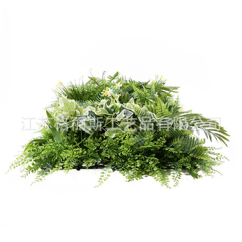 真植物XQD墙植墙1米3D端草草墙塑料草仿真皮 室内人造绿草墙