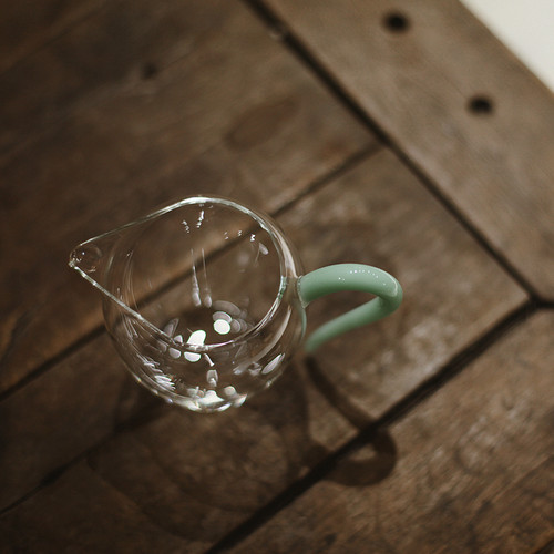 工匠家品《草堂公道杯》天青玉 高透耐热R玻璃分茶器 旦盅