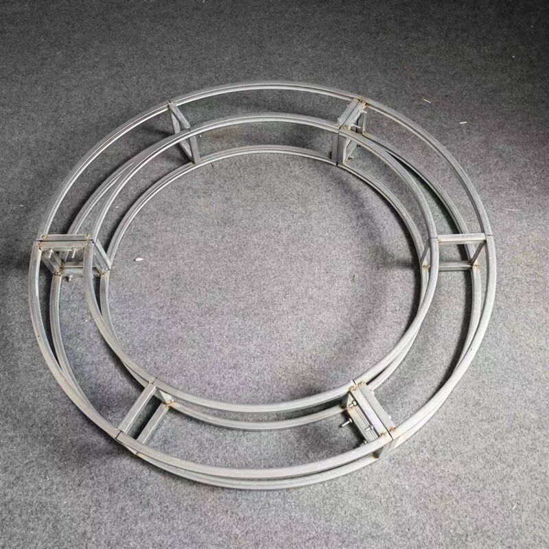 新款婚庆道具铁艺镀锌双层圆环桁C架圆形流苏装饰桁架吊环吊顶花