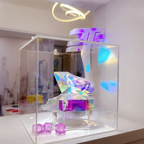 林俊杰演a唱会JJ20老林手工仿真镭射水晶钢琴小摆件DIY模型