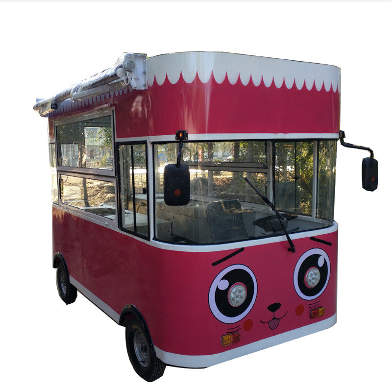快餐车多功能小吃车n电动四轮手推车摆摊流动移动房车路边摊折叠