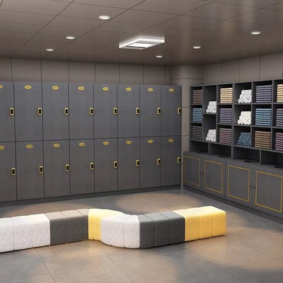 毛巾柜木质美容院理发店发廊美发店产品展示柜P健身房化妆品展示