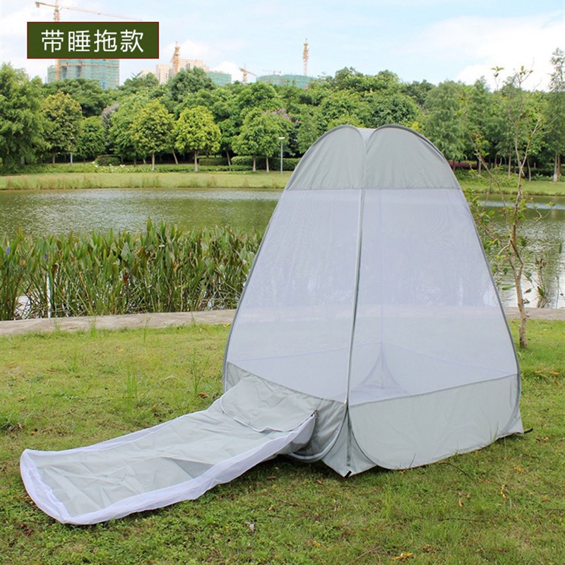 正念蚊帐帐篷优质钢防潮单人野外禅修打坐垫户P外蚊帐露营便携折