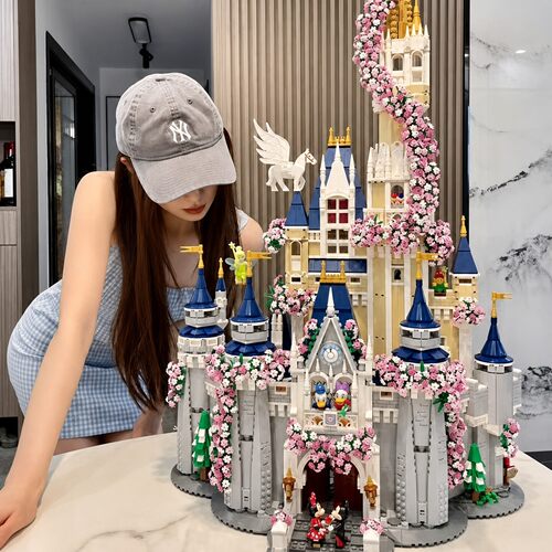樱花迪士尼城堡3D立体积木