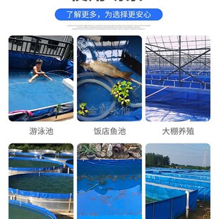 帆布鱼池带支架防水布o养鱼水箱家用游泳池篷布蓄水池专用养殖水