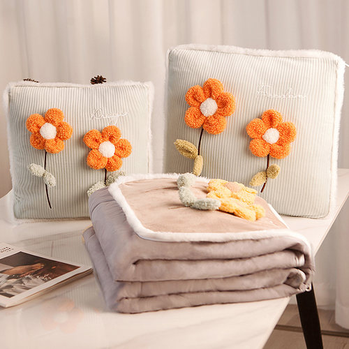 新款ins风折叠汽车抱枕被子两用车用车载高档Q午睡靠垫靠枕办公室