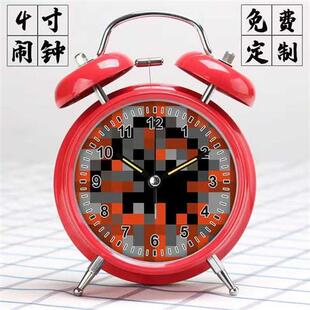 超大声金b属闹钟我的世界学生儿童家用男孩女孩静音夜光双玲闹钟