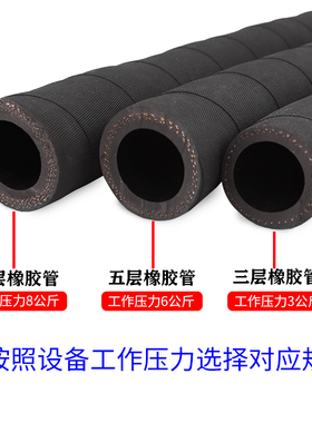 高压黑色夹布橡胶管输水管耐热管耐高温管蒸汽管橡胶W水管软管皮
