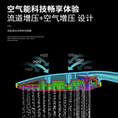 黑色方形磨砂增压花洒喷头粗w孔大出水加压淋浴手持喷头热水器套