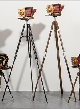 民国风复古怀旧陈列摆件样v板房拍照道具大三角架相机模型影视软